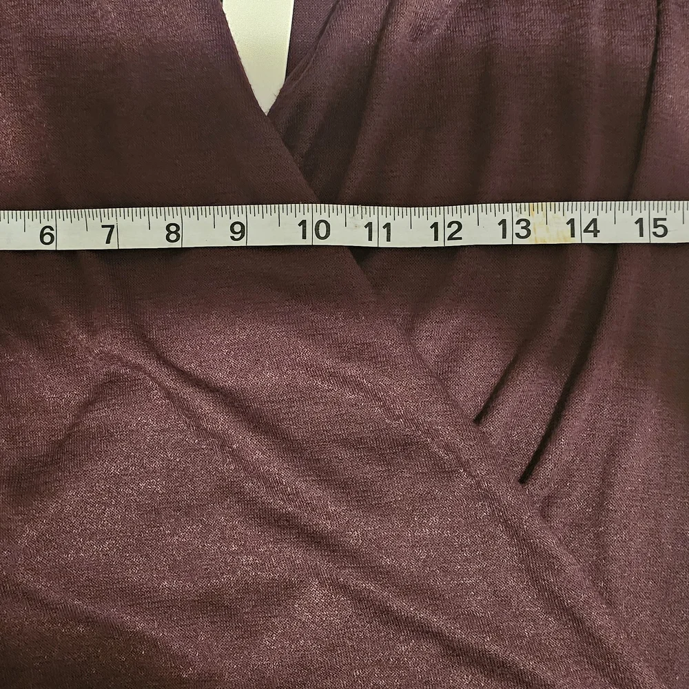 NWT 41 Hawthorn  Long Sleeve Rich Burgundy Top Sz. M - Picture 7 of 15